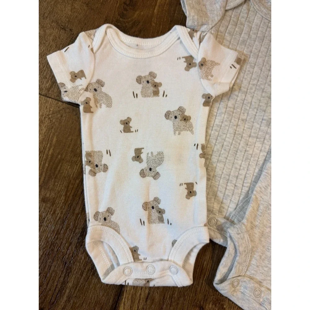 Carter's Baby Preemie Bodysuits Tee Shirts Clothes Unisex Boy Girl Koala Bears